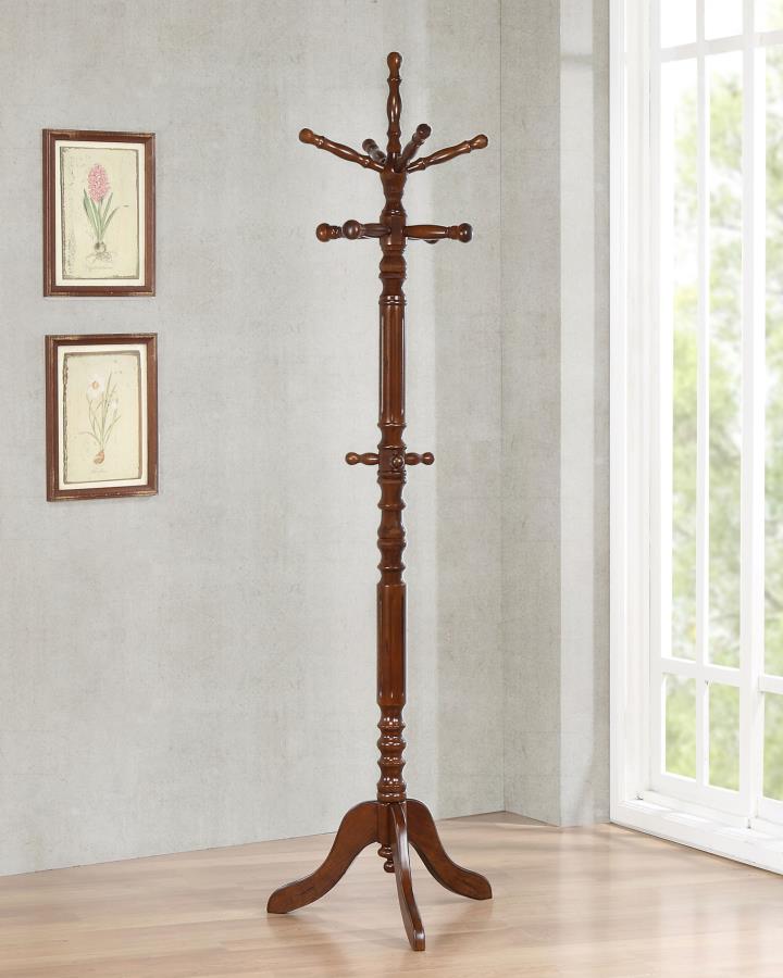 Achelle 11 Hook Freestanding Coat Rack Hat Hanger Tobacco-zoom-2