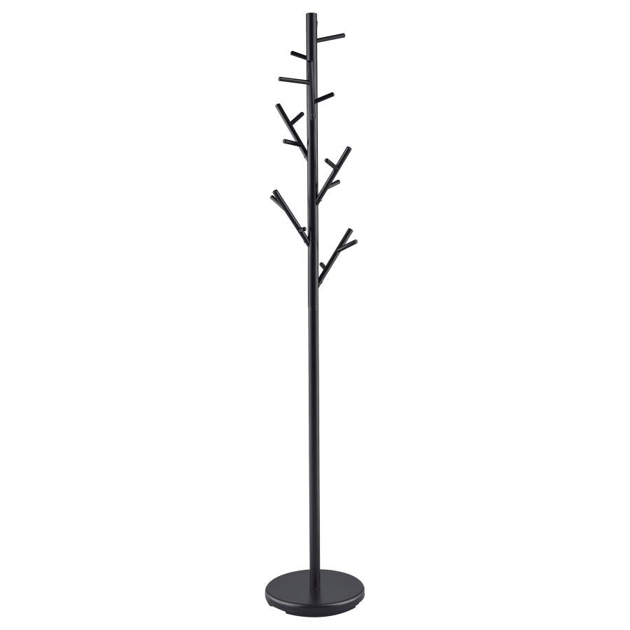 Clover 18 Hook Freestanding Metal Coat Rack Hat Hanger Black-zoom-1