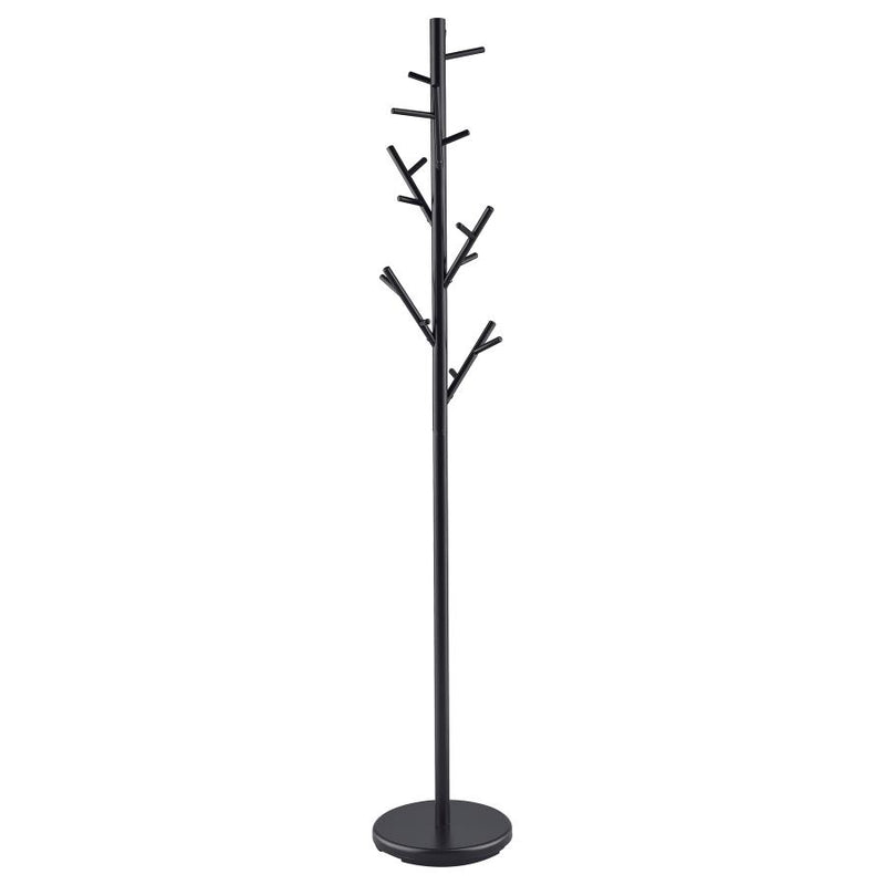 Clover 18 Hook Freestanding Metal Coat Rack Hat Hanger Black-zoom-