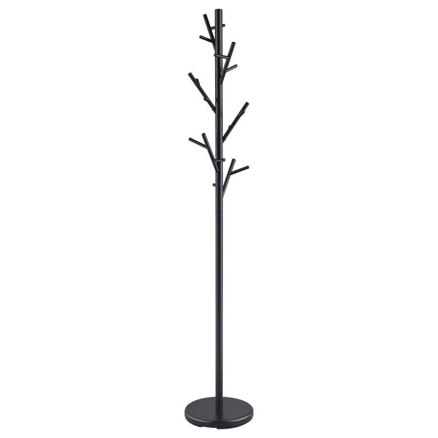 Clover 18 Hook Freestanding Metal Coat Rack Hat Hanger Black-zoom-3