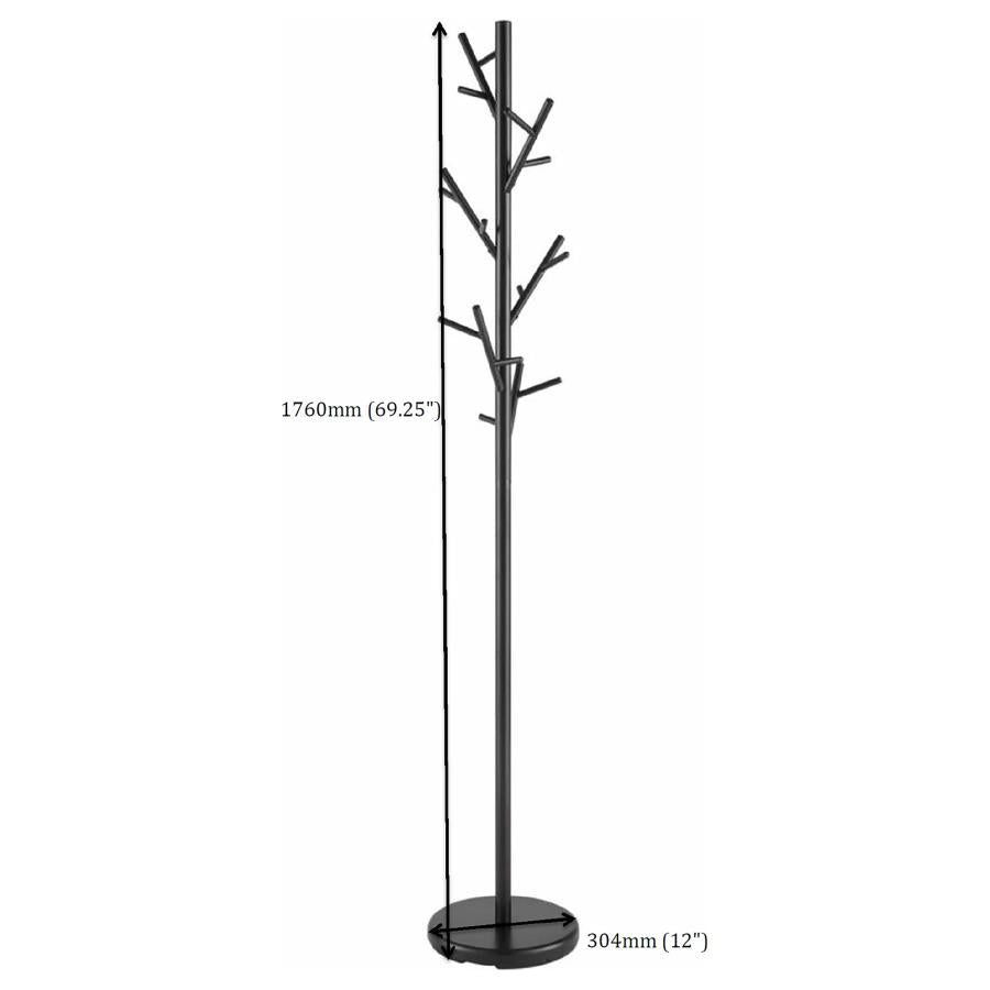 Clover 18 Hook Freestanding Metal Coat Rack Hat Hanger Black-zoom-5