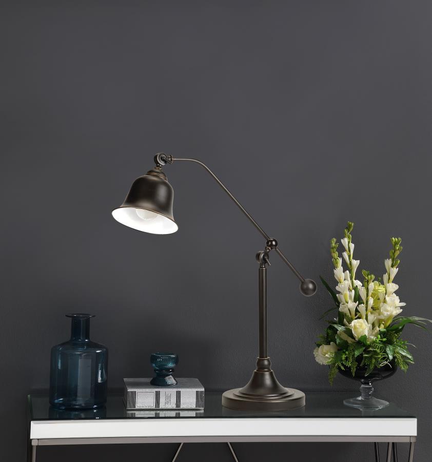 Eduardo 25-inch Bell Down Bridge Table Lamp Dark Bronze-zoom-2