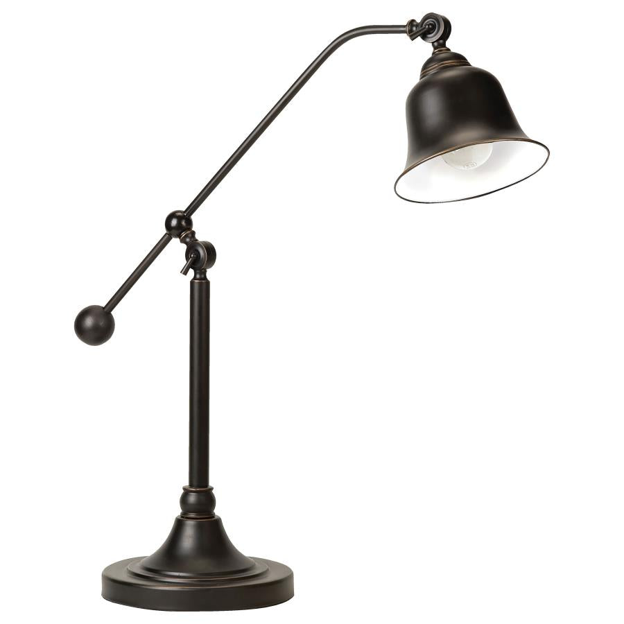 Eduardo 25-inch Bell Down Bridge Table Lamp Dark Bronze-1