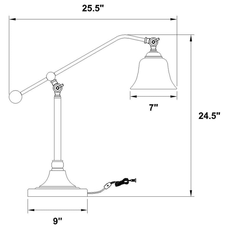Eduardo 25-inch Bell Down Bridge Table Lamp Dark Bronze-zoom-