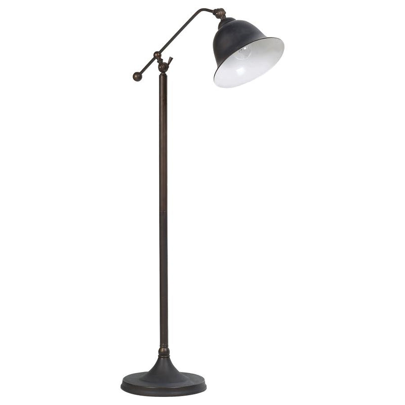 Eduardo 54-inch Bell Down Bridge Floor Lamp Dark Bronze-zoom-