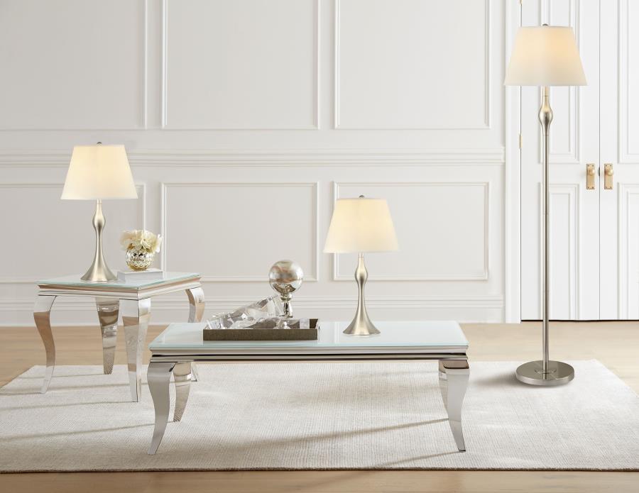 Griffin 3-piece Floor and Table Lamp Set Brushed Nickel-zoom-2
