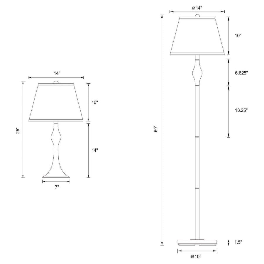 Griffin 3-piece Floor and Table Lamp Set Brushed Nickel-zoom-3