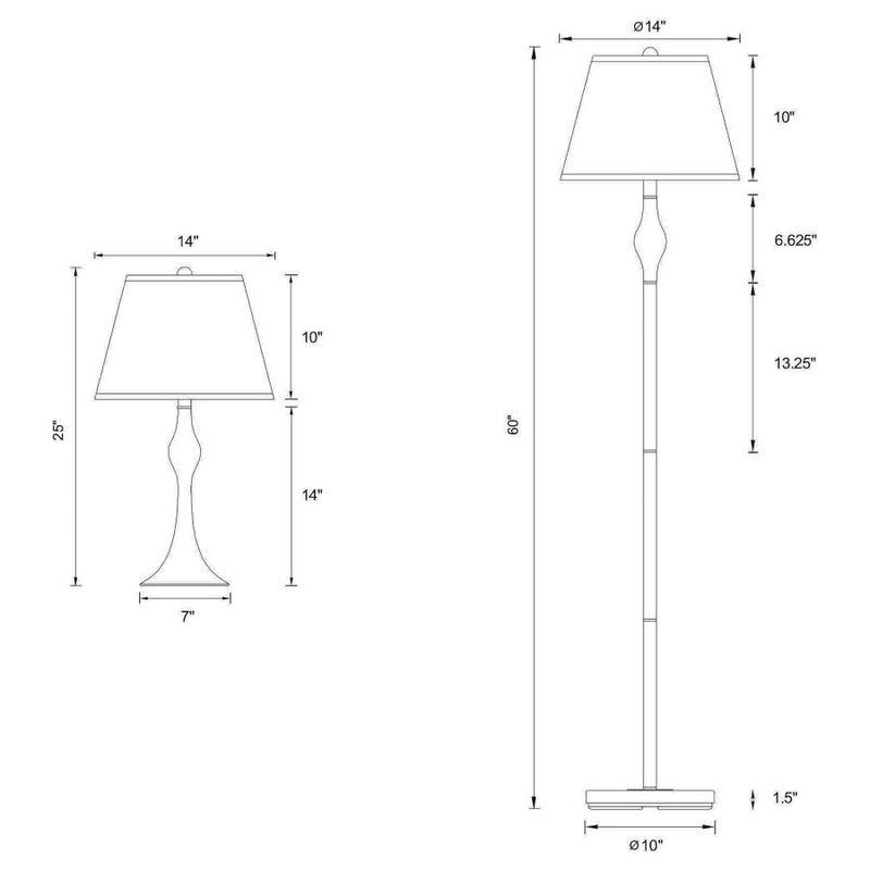 Griffin 3-piece Floor and Table Lamp Set Brushed Nickel-zoom-