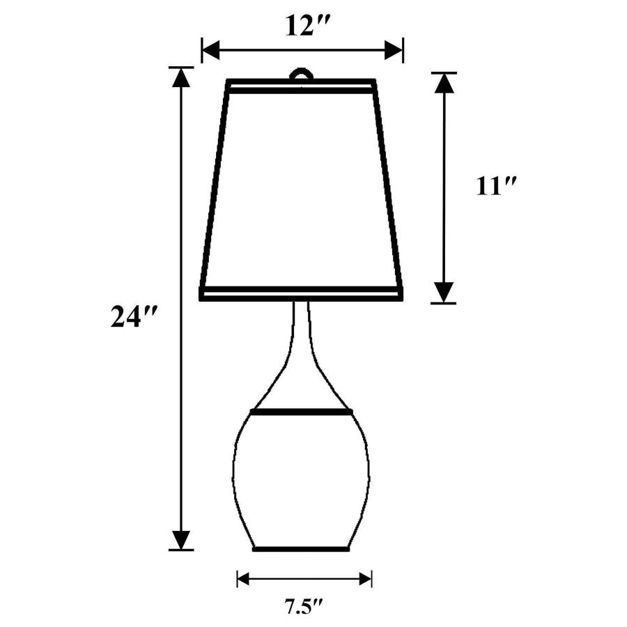 Tenya 24-inch Empire Shade Urn Table Lamp Silver (Set of 2)-4