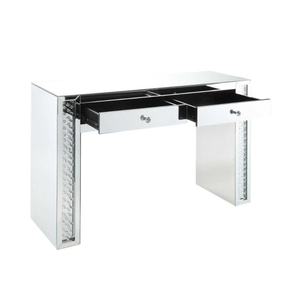ACME Nysa Vanity Desk – side view – Lusso Furniture Miami