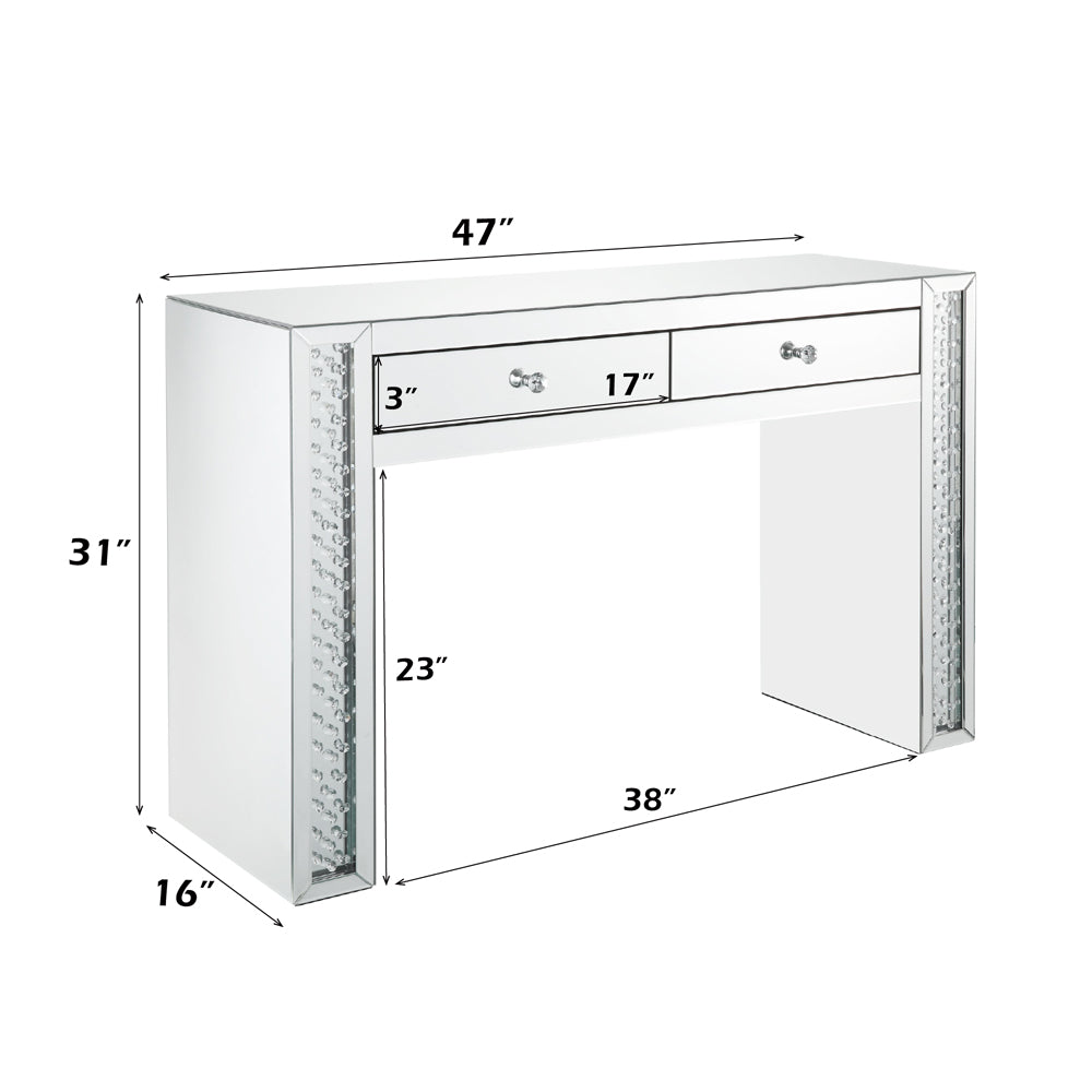 ACME Nysa Vanity Desk – top view – Lusso Furniture Miami