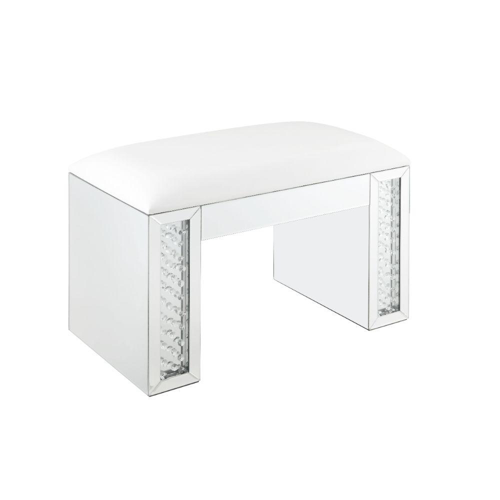 ACME Nysa Vanity Stool – front view – Lusso Furniture Miami