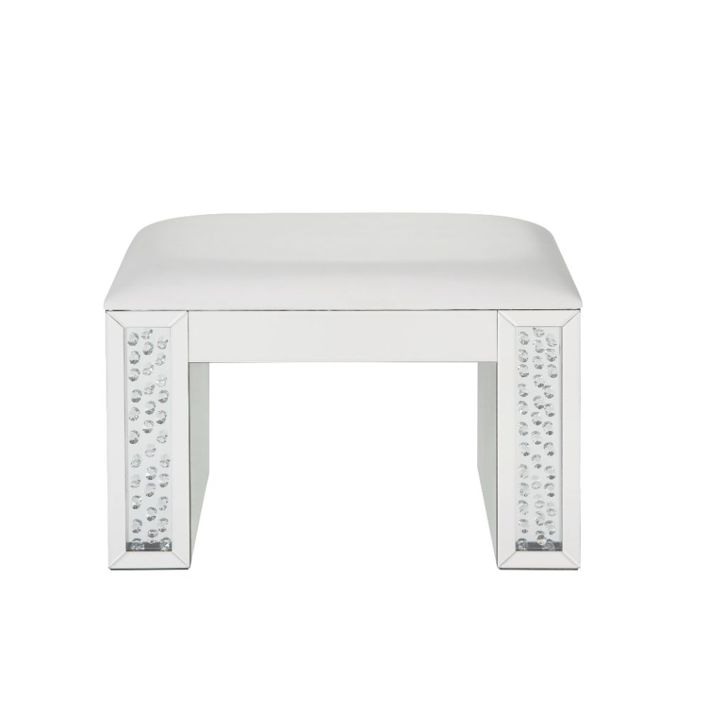 ACME Nysa Vanity Stool – angle view – Lusso Furniture Miami