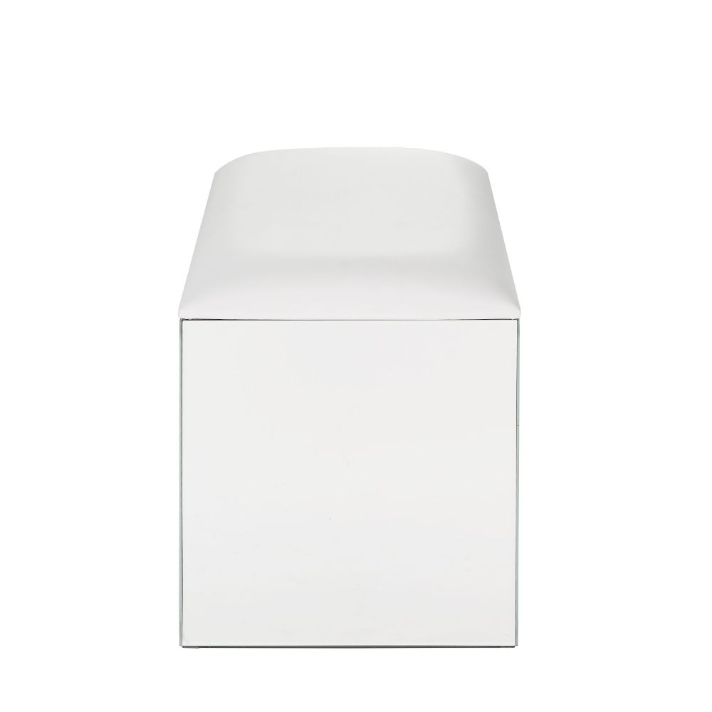 ACME Nysa Vanity Stool – side view – Lusso Furniture Miami