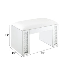 ACME Nysa Vanity Stool – top view – Lusso Furniture Miami