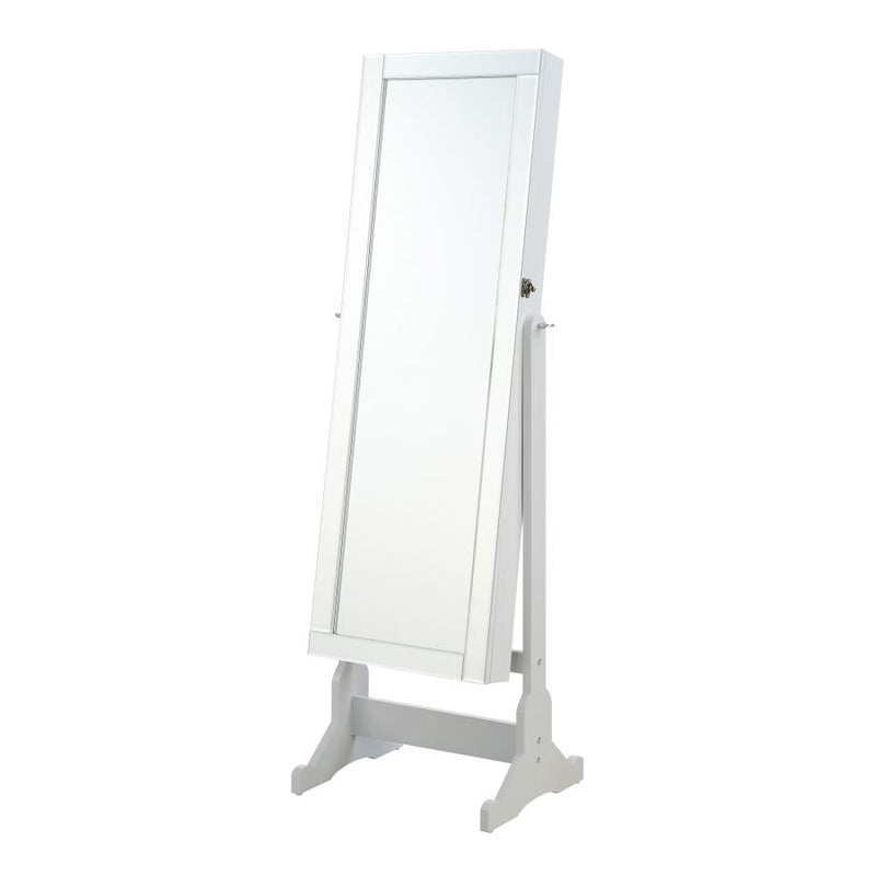Yvonne Cheval Mirror with Jewelry Storage Dove Grey-zoom-
