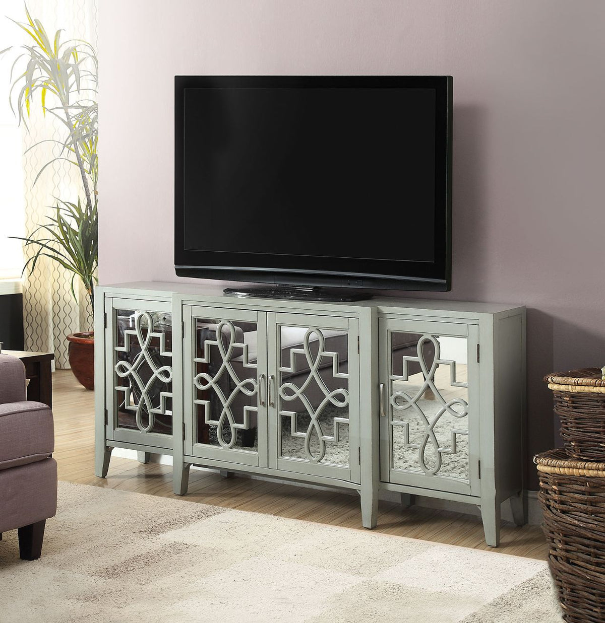 ACME Kacia Console Cabinet – detail – Lusso Furniture Miami