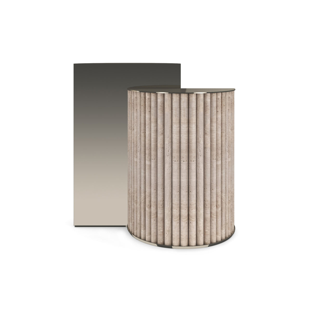 Caracole Hewn Accent Table – front view – Lusso Furniture Miami