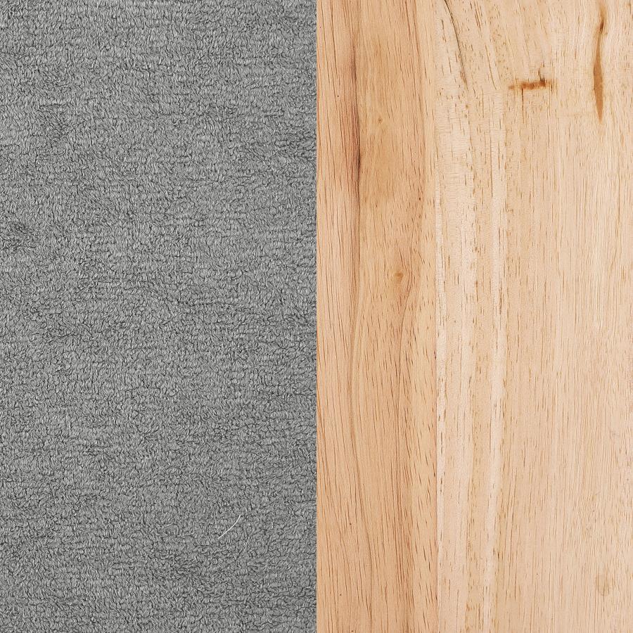 Diego Upholstered Accent Arm Chair with Wood Arms Grey-zoom-11