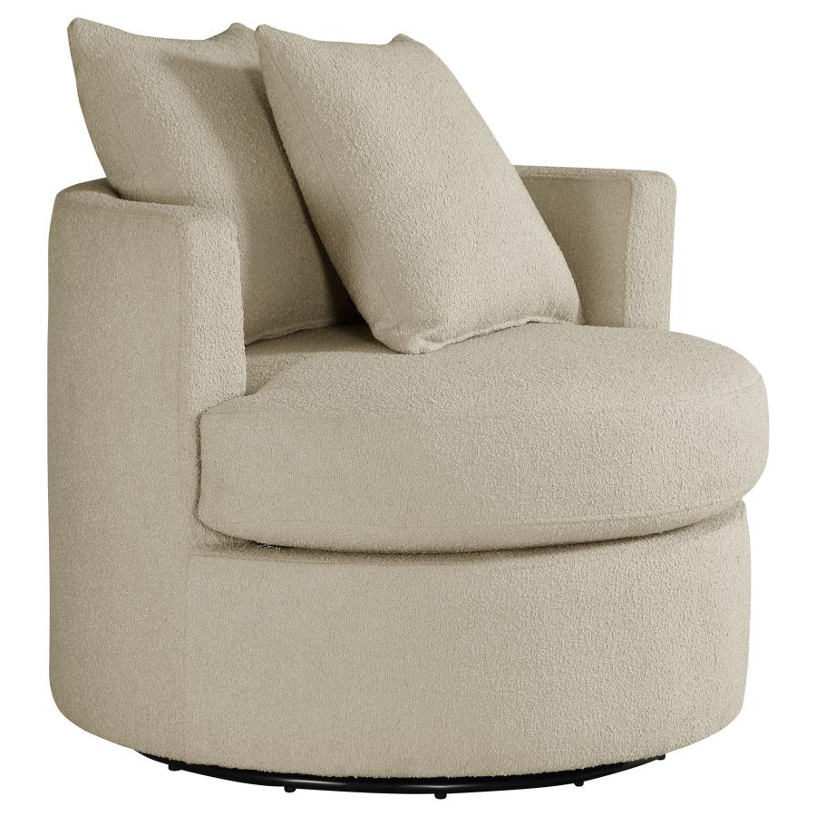 Debbie Upholstered Swivel Accent Chair Camel-zoom-1
