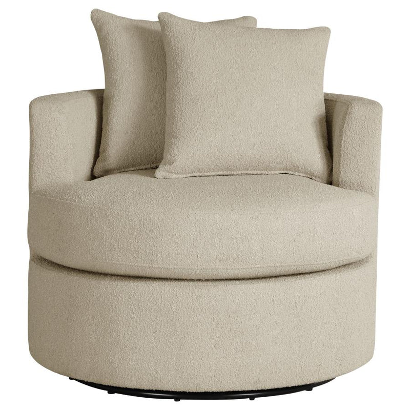 Debbie Upholstered Swivel Accent Chair Camel-zoom-
