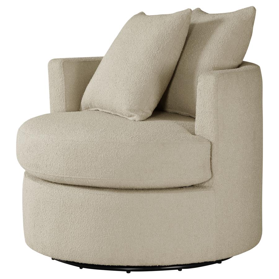 Debbie Upholstered Swivel Accent Chair Camel-zoom-4