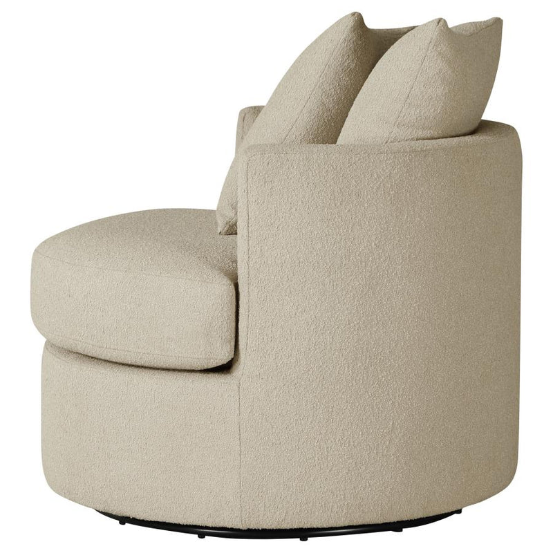 Debbie Upholstered Swivel Accent Chair Camel-zoom-