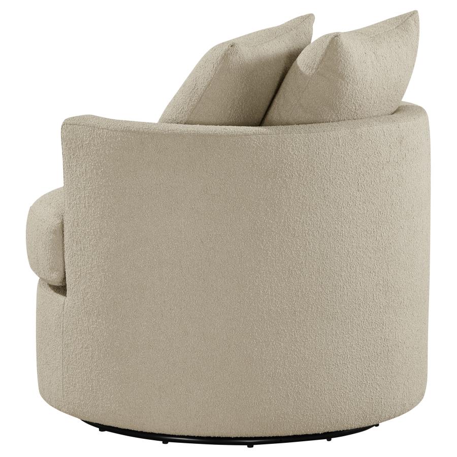 Debbie Upholstered Swivel Accent Chair Camel-zoom-6