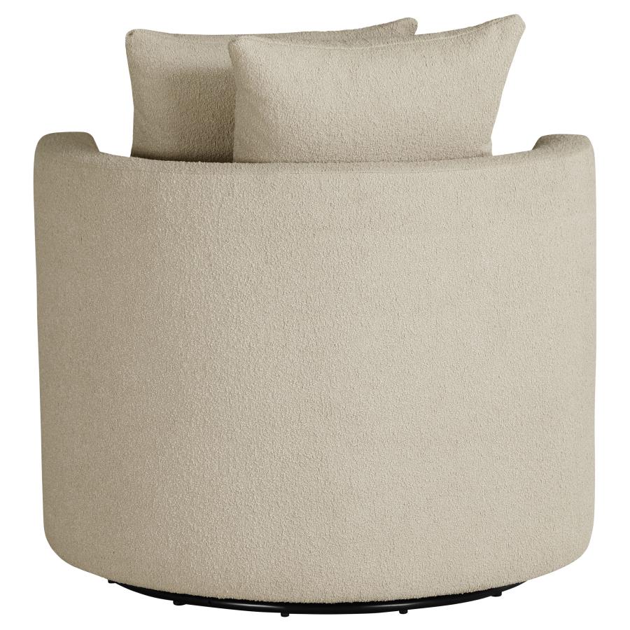 Debbie Upholstered Swivel Accent Chair Camel-zoom-7