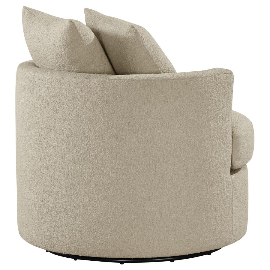 Debbie Upholstered Swivel Accent Chair Camel-zoom-8