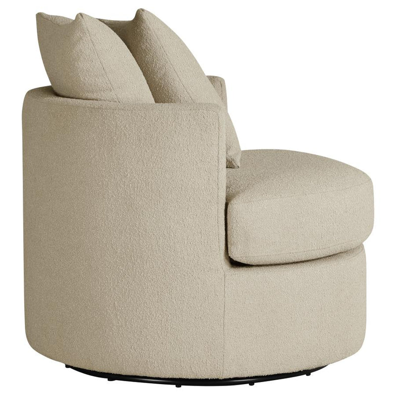 Debbie Upholstered Swivel Accent Chair Camel-zoom-