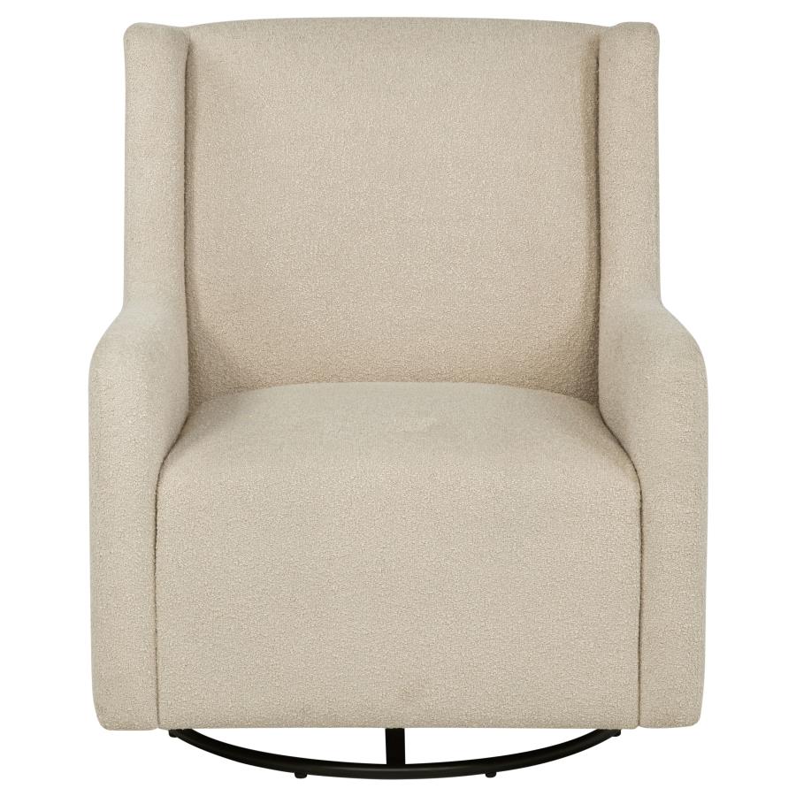 Serra Boucle Upholstered Swivel Glider Sandy Beige-3