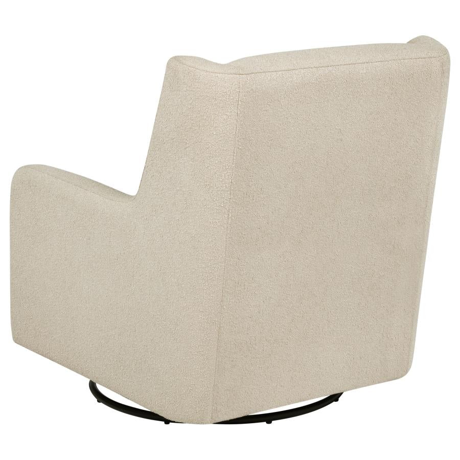 Serra Boucle Upholstered Swivel Glider Sandy Beige-zoom-6