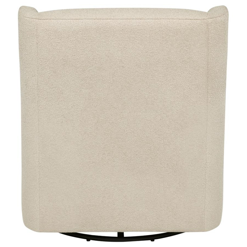 Serra Boucle Upholstered Swivel Glider Sandy Beige-zoom-