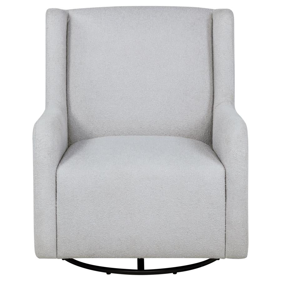 Serra Boucle Upholstered Swivel Glider Dove Grey-3