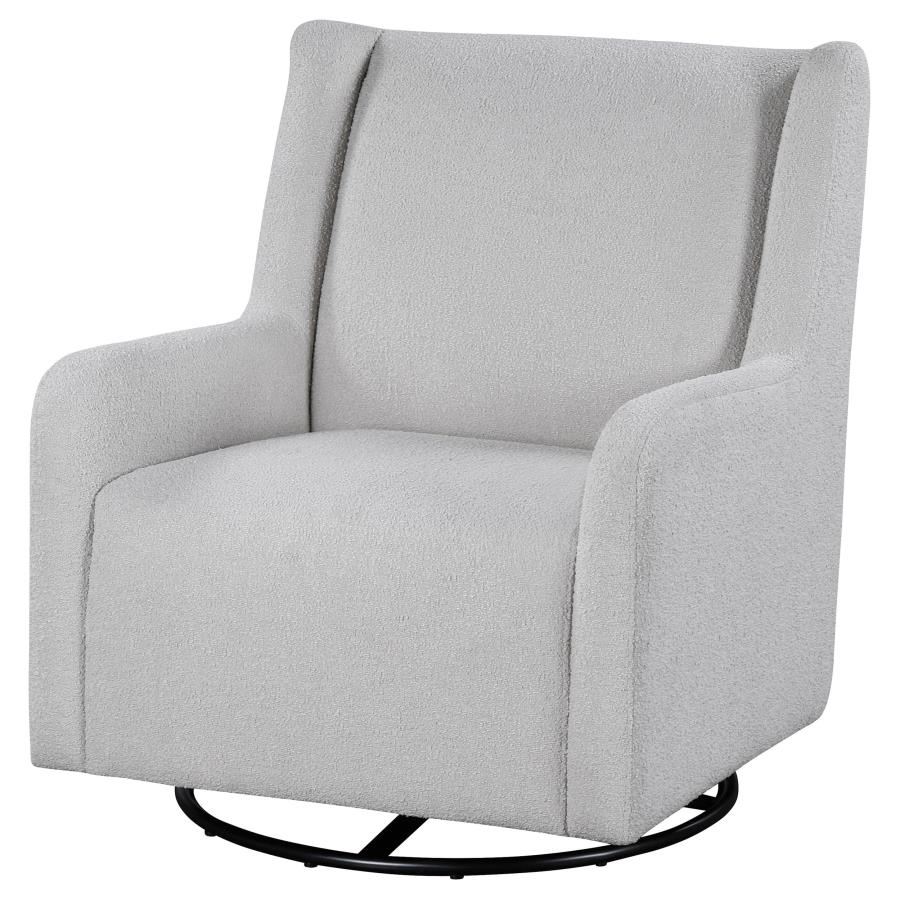 Serra Boucle Upholstered Swivel Glider Dove Grey-zoom-4