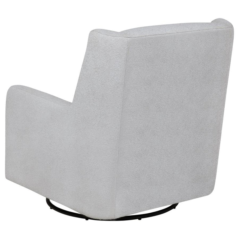 Serra Boucle Upholstered Swivel Glider Dove Grey-zoom-