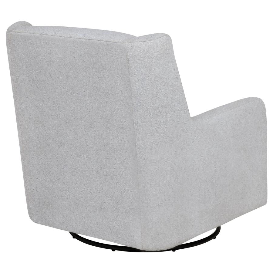 Serra Boucle Upholstered Swivel Glider Dove Grey-zoom-8