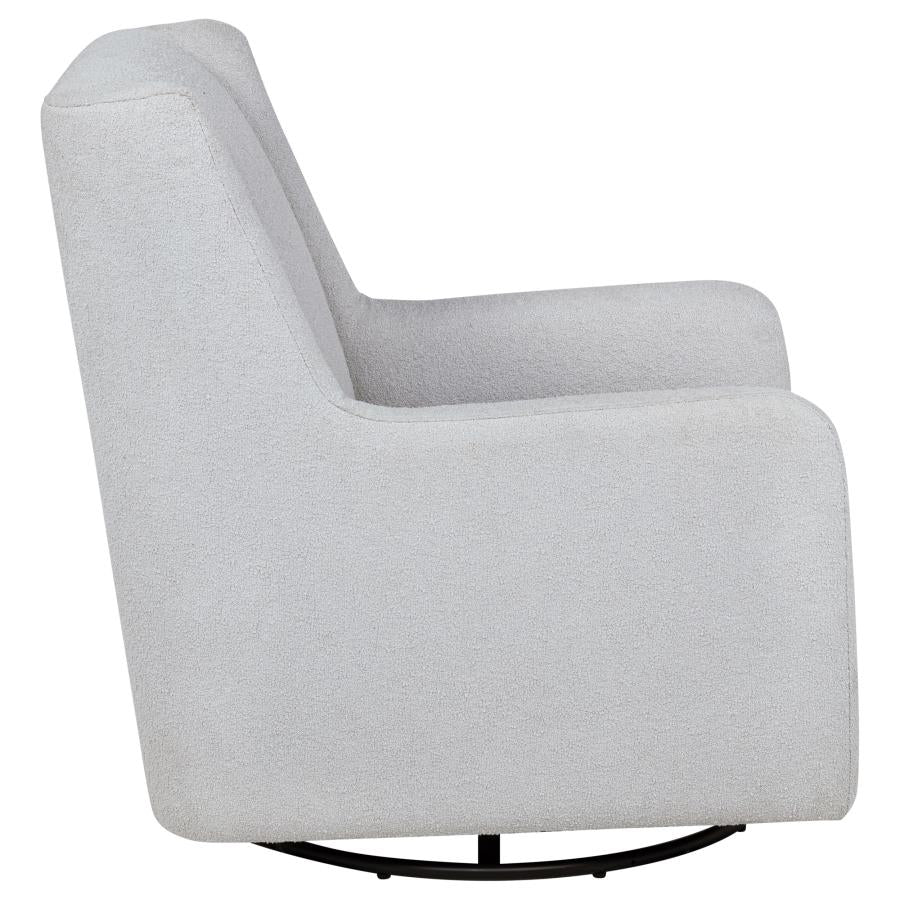 Serra Boucle Upholstered Swivel Glider Dove Grey-zoom-9