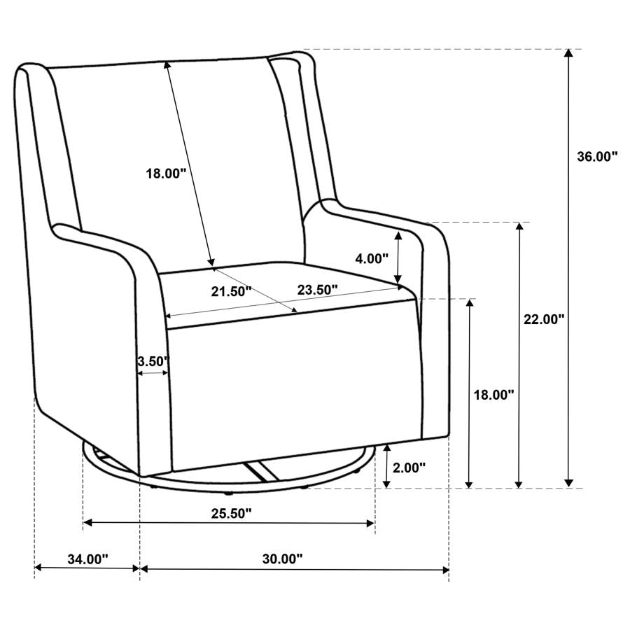 Serra Boucle Upholstered Swivel Glider Dove Grey-zoom-11