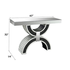 ACME Nysa Console Table – room setting – Lusso Furniture Miami