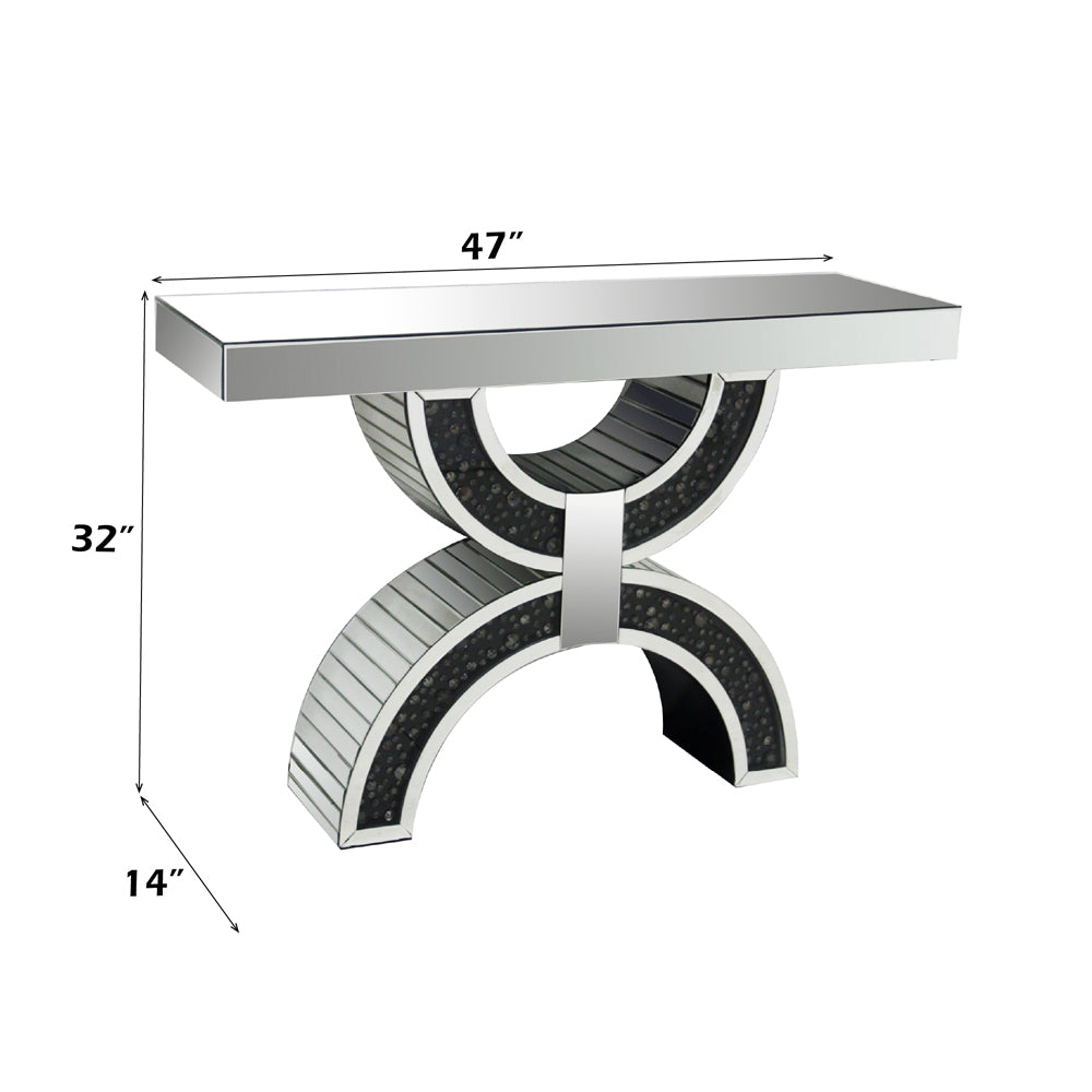 ACME Nysa Console Table – room setting – Lusso Furniture Miami