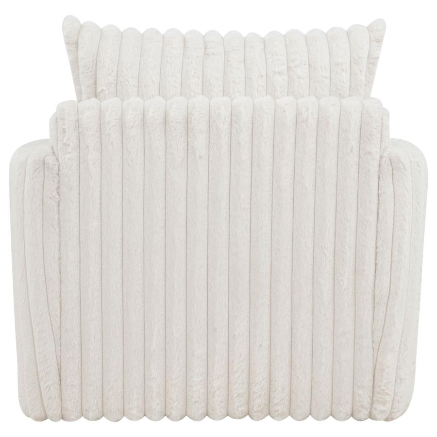 Sarco Corduroy Upholstered Swivel Accent Arm Chair Ivory-zoom-7