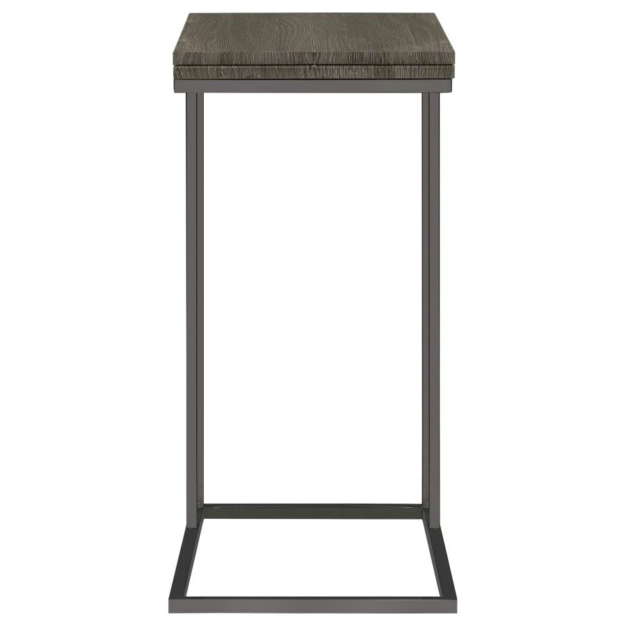 Pedro Expandable C-Shaped Sofa Side Table Weathered Grey-zoom-5