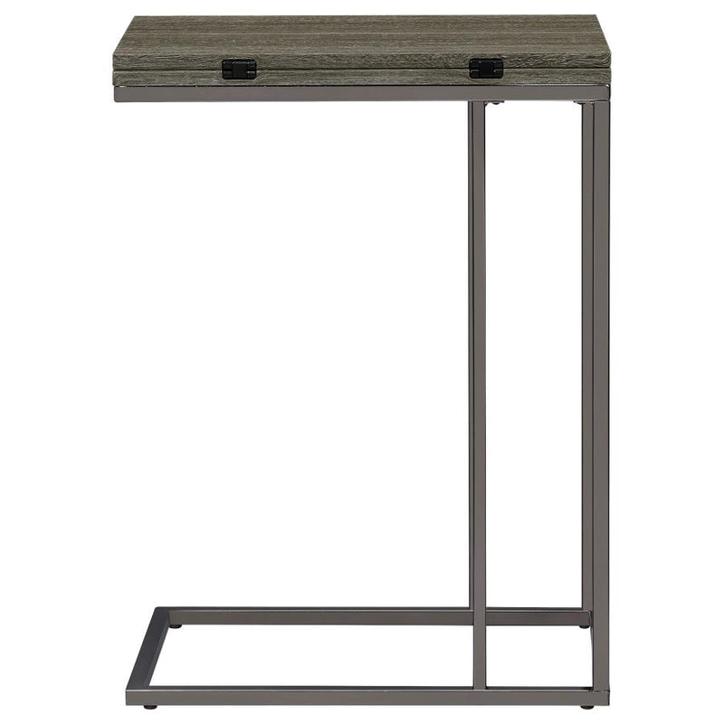 Pedro Expandable C-Shaped Sofa Side Table Weathered Grey-zoom-
