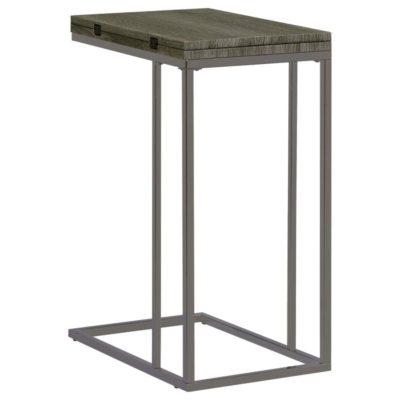 Pedro Expandable C-Shaped Sofa Side Table Weathered Grey-zoom-