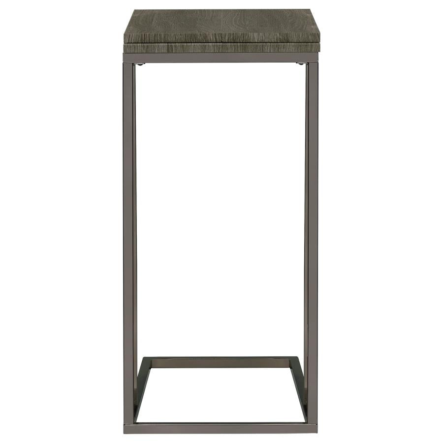 Pedro Expandable C-Shaped Sofa Side Table Weathered Grey-zoom-10