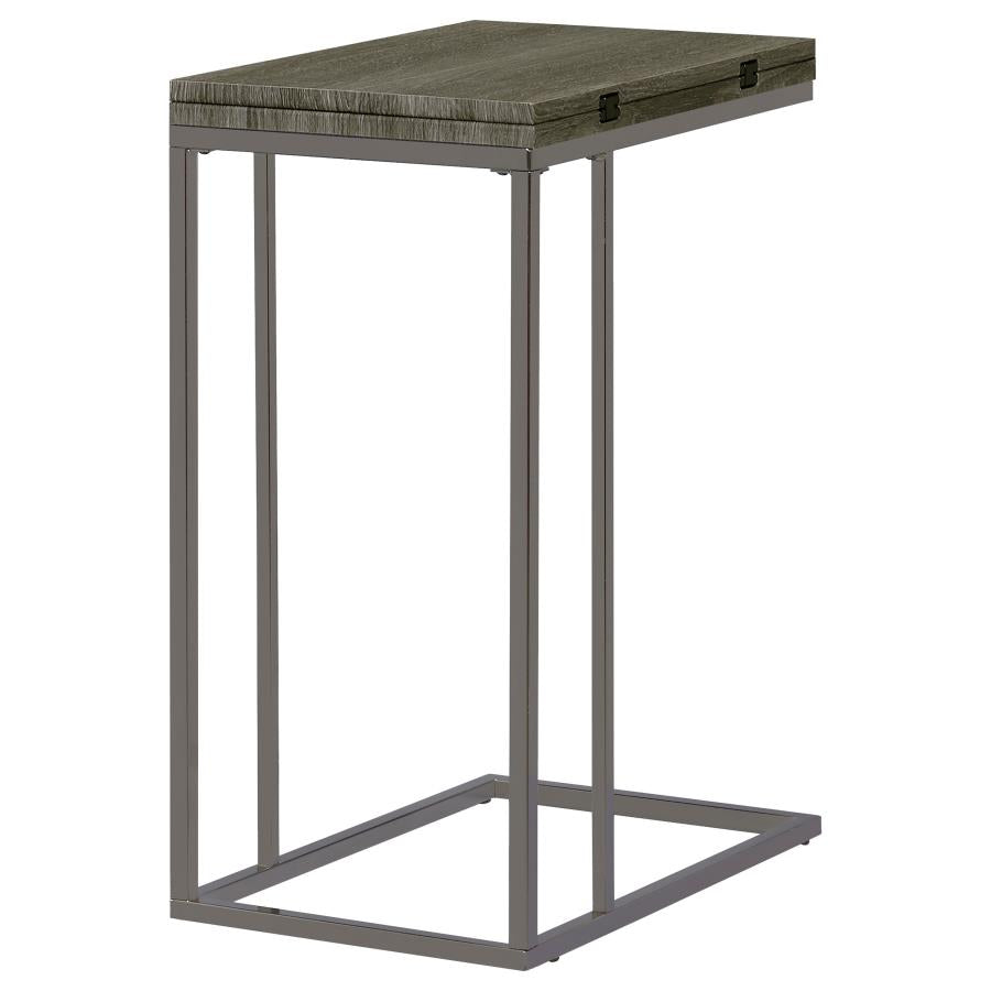 Pedro Expandable C-Shaped Sofa Side Table Weathered Grey-11