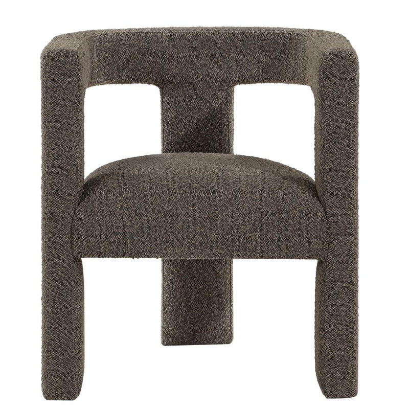 Petra Boucle Upholstered Accent Side Chair Chocolate Brown-zoom-