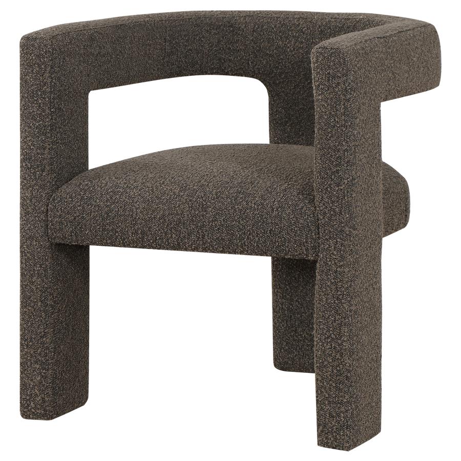 Petra Boucle Upholstered Accent Side Chair Chocolate Brown-zoom-4